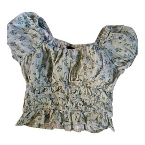 Floral Puff Sleeve Top girls art class size 8